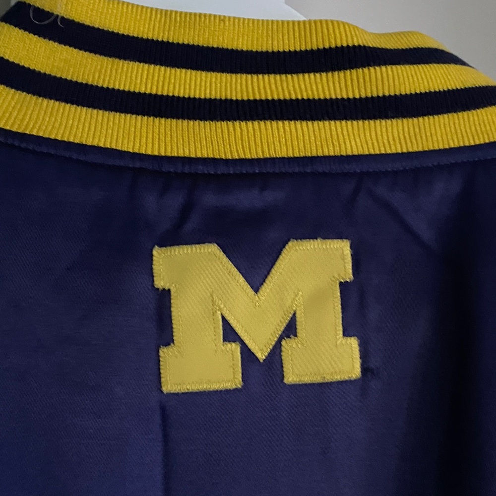 Mitchell & Ness Michigan Letterman Style Blue and Yellow Jacket - Picture 9 of 15